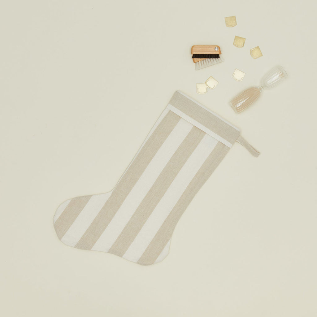 Essential Striped Stocking - Ivory/Flax
