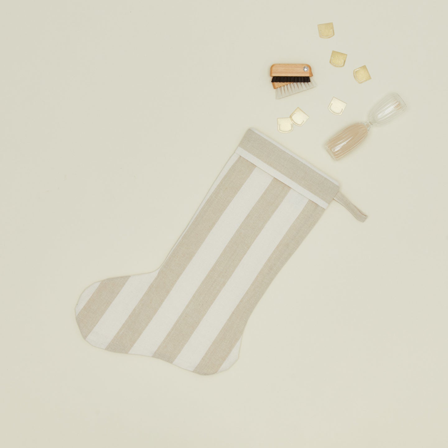 Essential Striped Stocking - Ivory/Flax