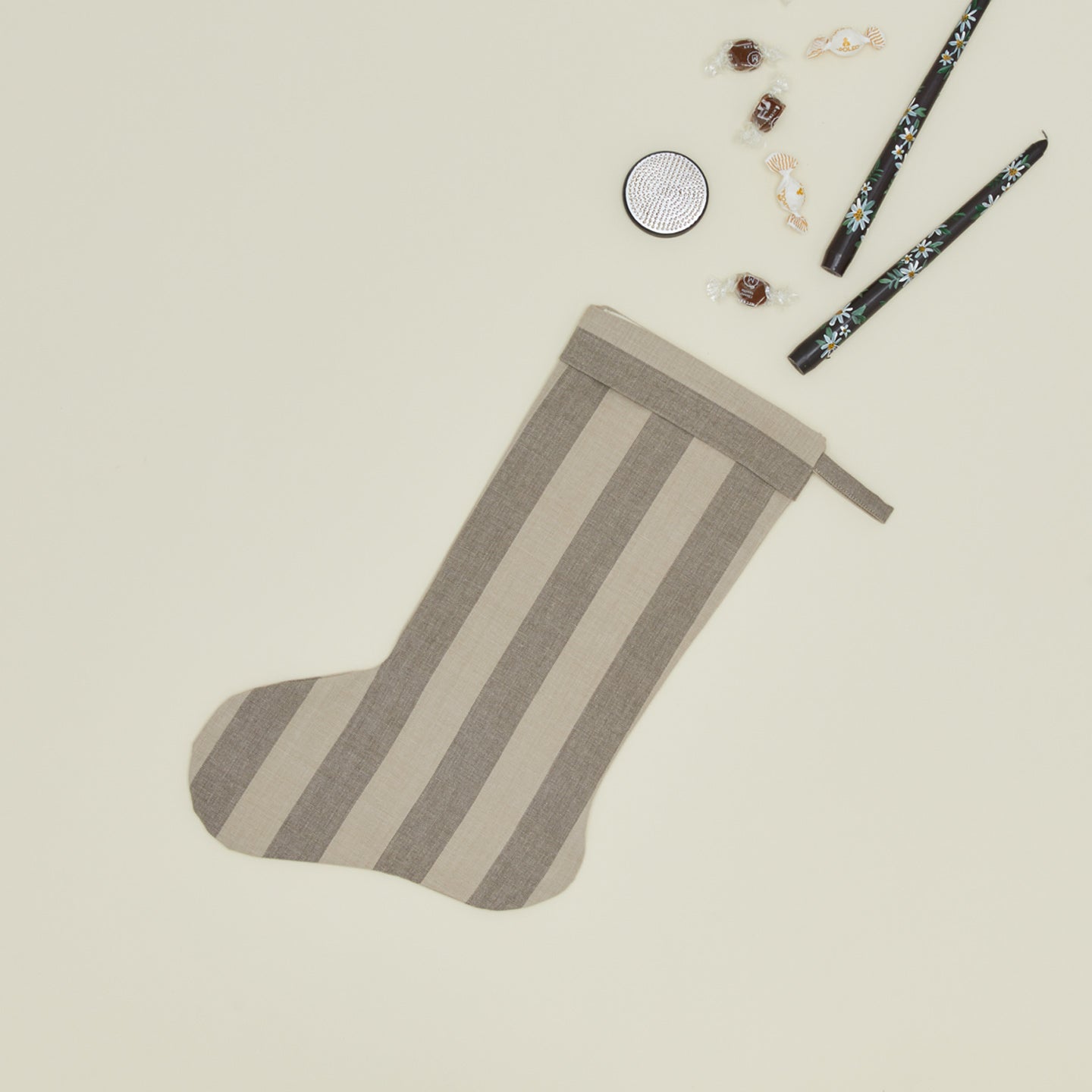Essential Striped Stocking - Light Grey/Dark Grey