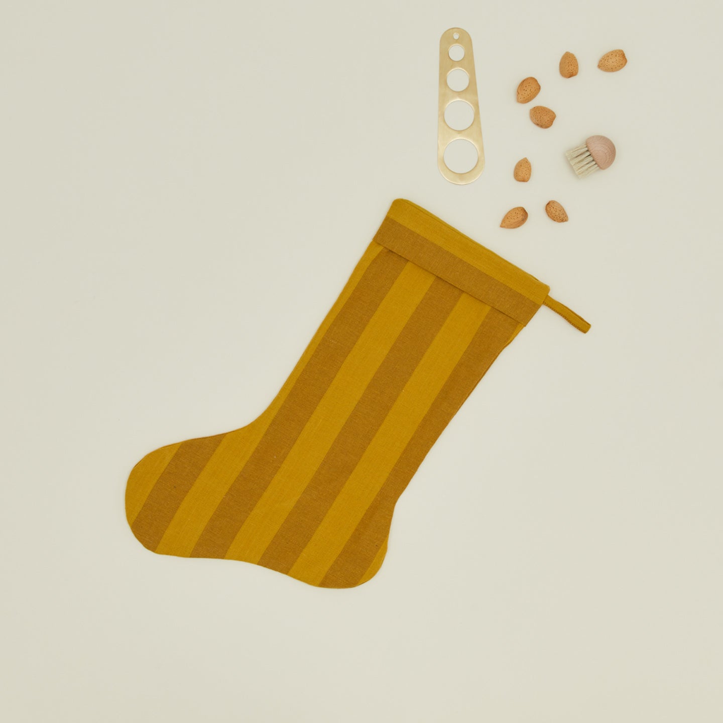 Essential Striped Stocking - Mustard/Bronze