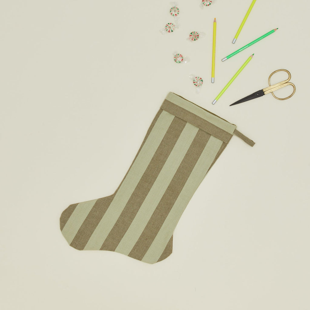 Essential Striped Stocking - Sage/Olive