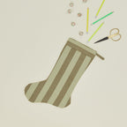 Essential Striped Stocking - Sage/Olive