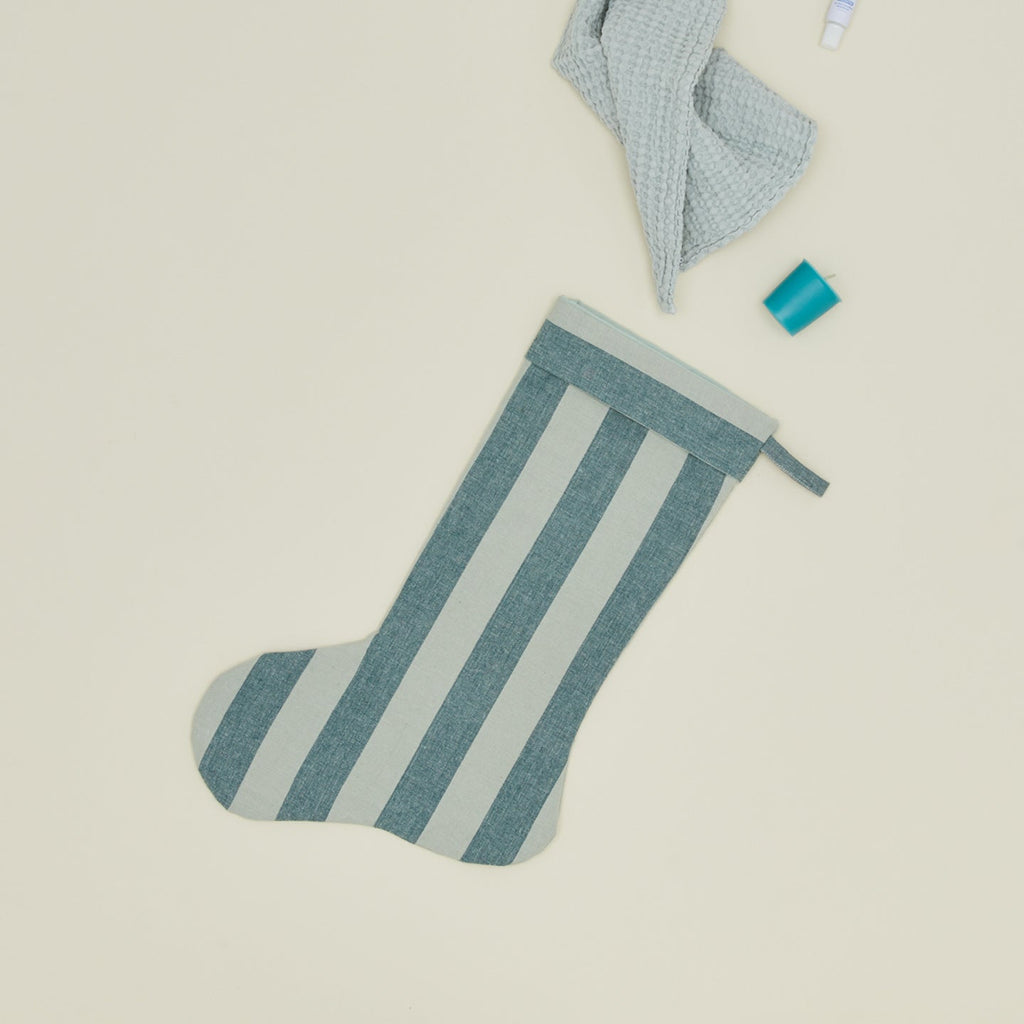 Essential Striped Stocking - Sky/Peacock