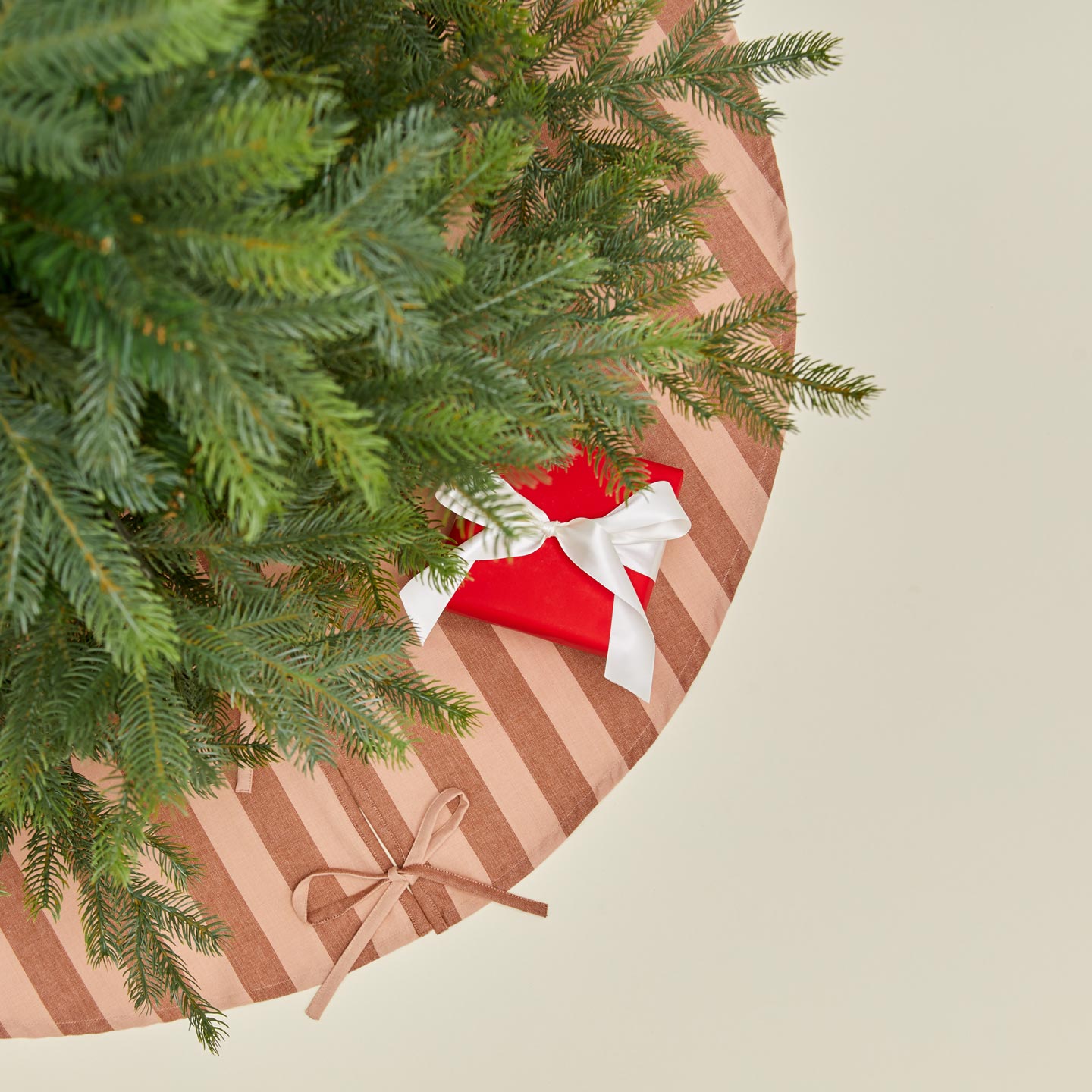 Essential Striped Tree Skirt - Blush/Terracotta