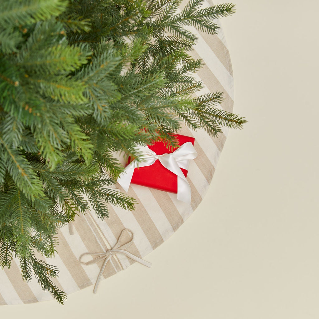 Essential Striped Tree Skirt - Ivory/Flax