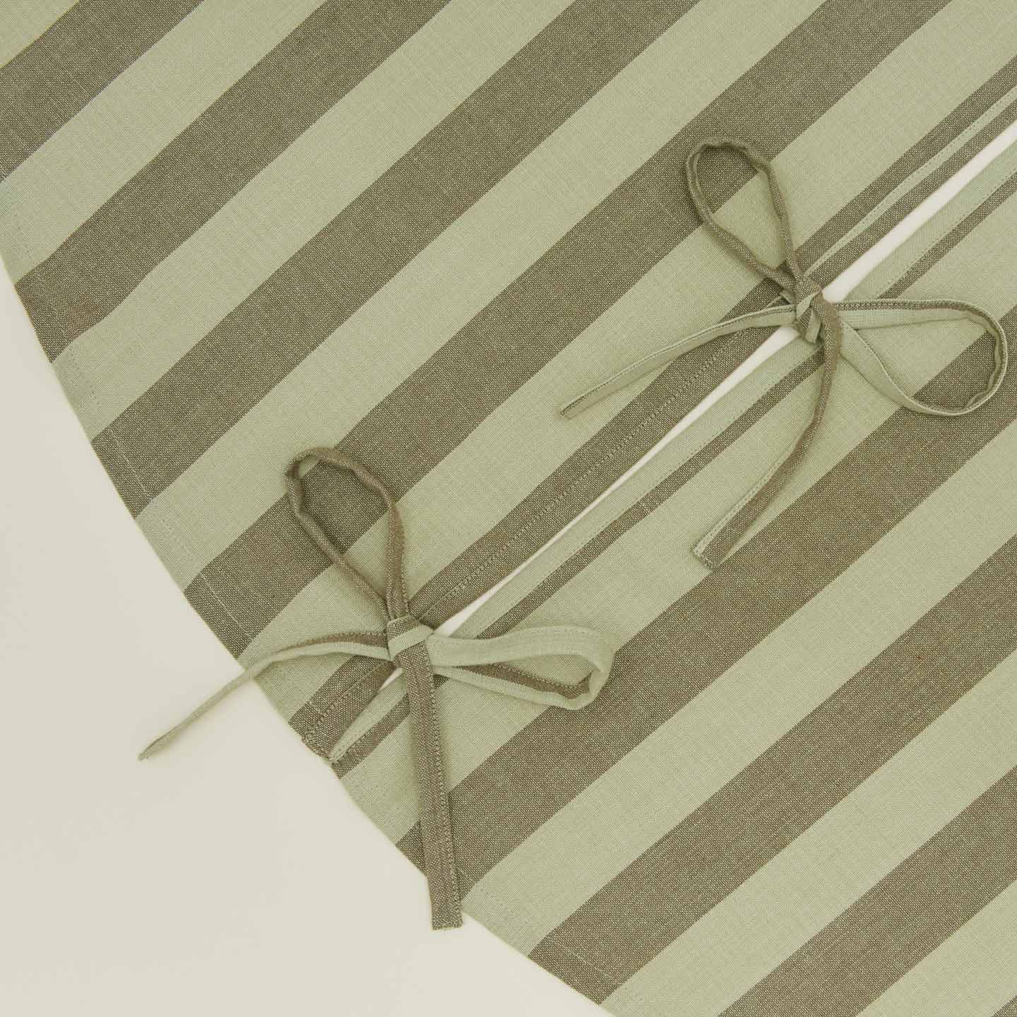 Essential Striped Tree Skirt - Sage/Olive