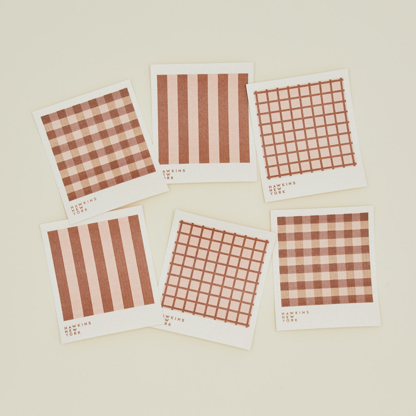 Essential Swedish Dishcloth, Set of 6 - Blush/Terracotta