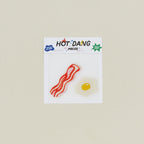 Bacon + Egg Iron-On Art Pair