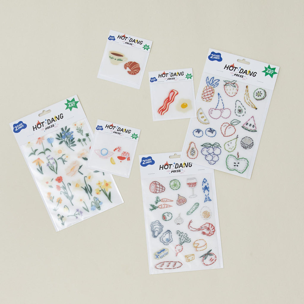 Bacon + Egg Iron-On Art Pair