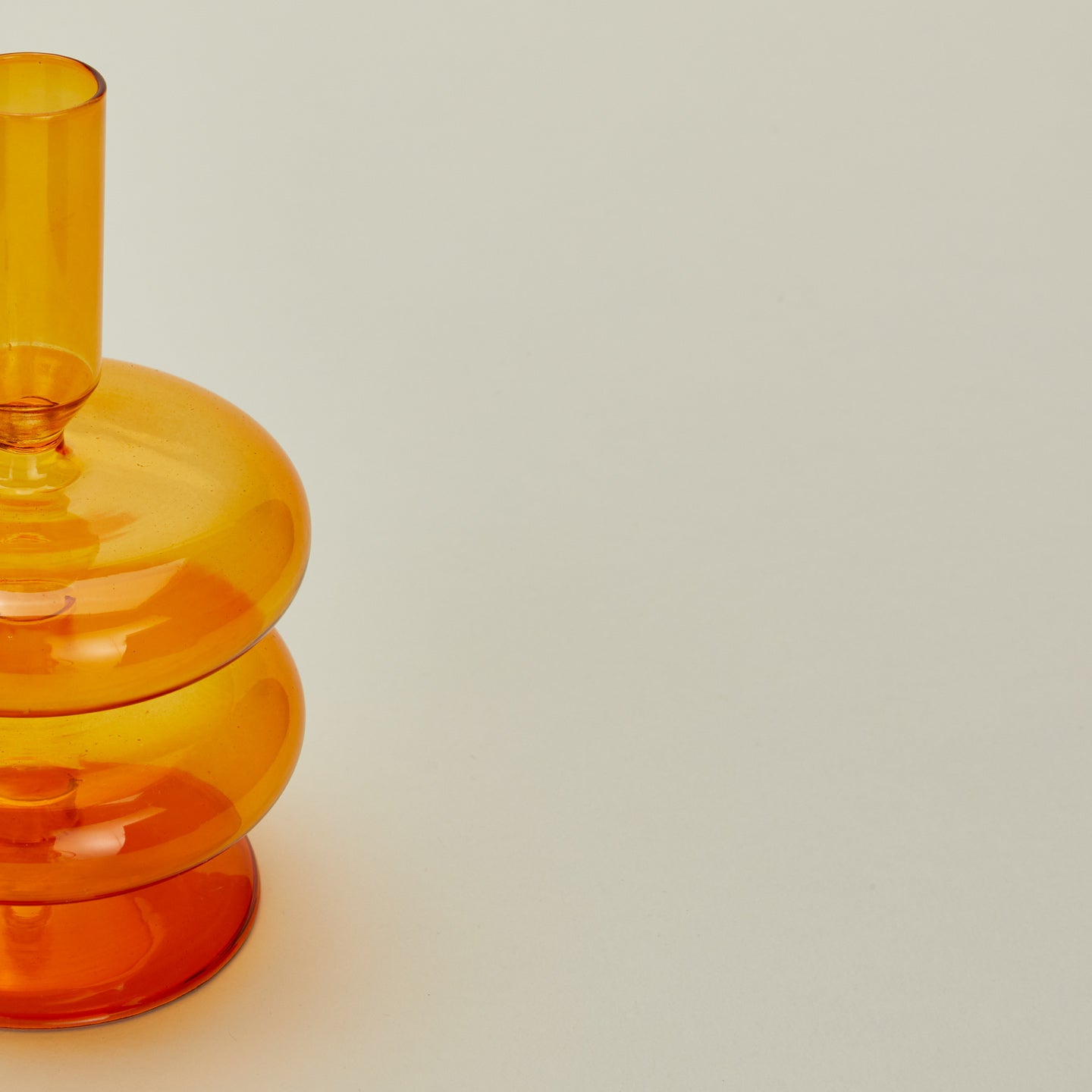 Disk Candle Holder, Set of 2 - Orange
