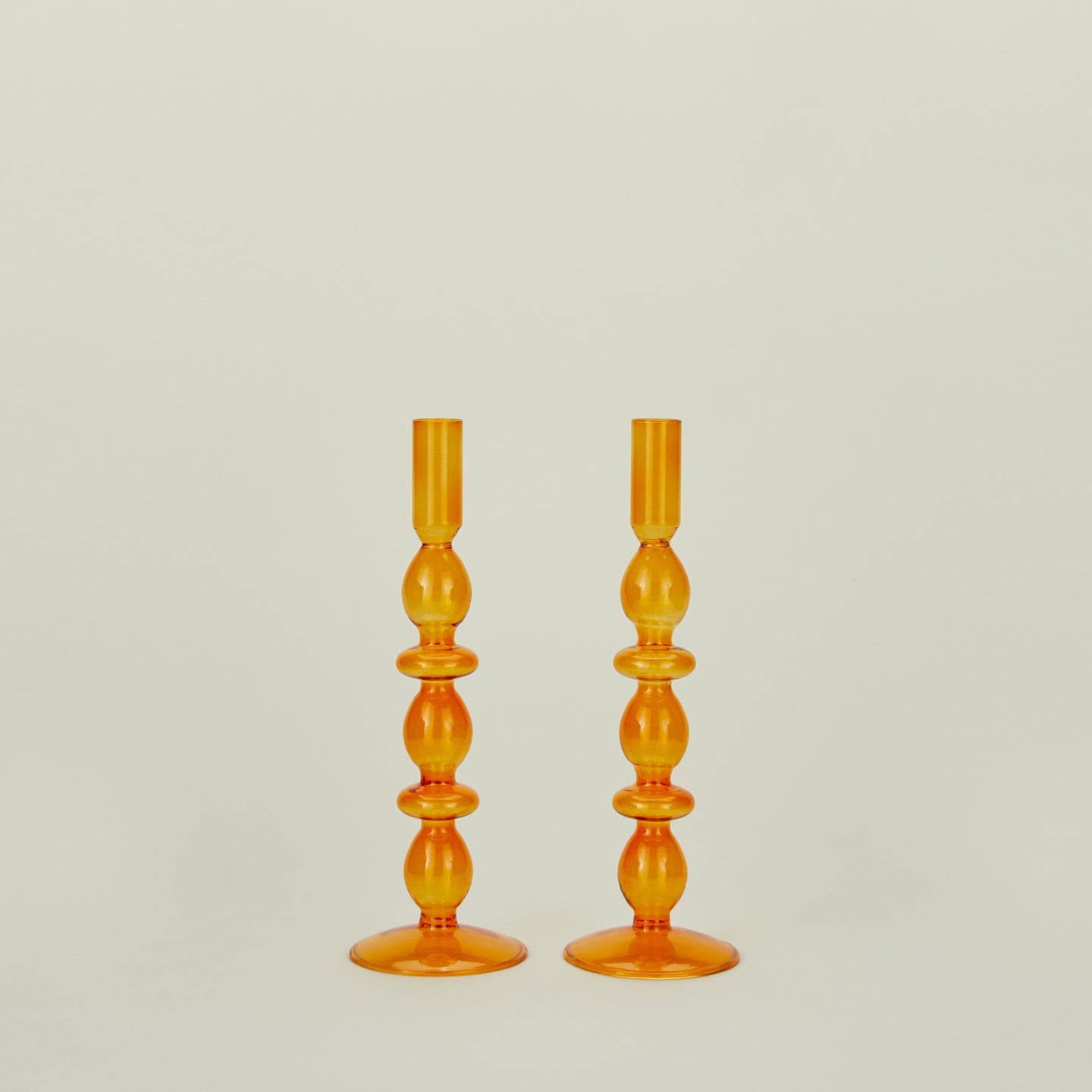 Bubble Candle Holder, Set of 2 - Orange