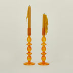 Bubble Candle Holder, Set of 2 - Orange