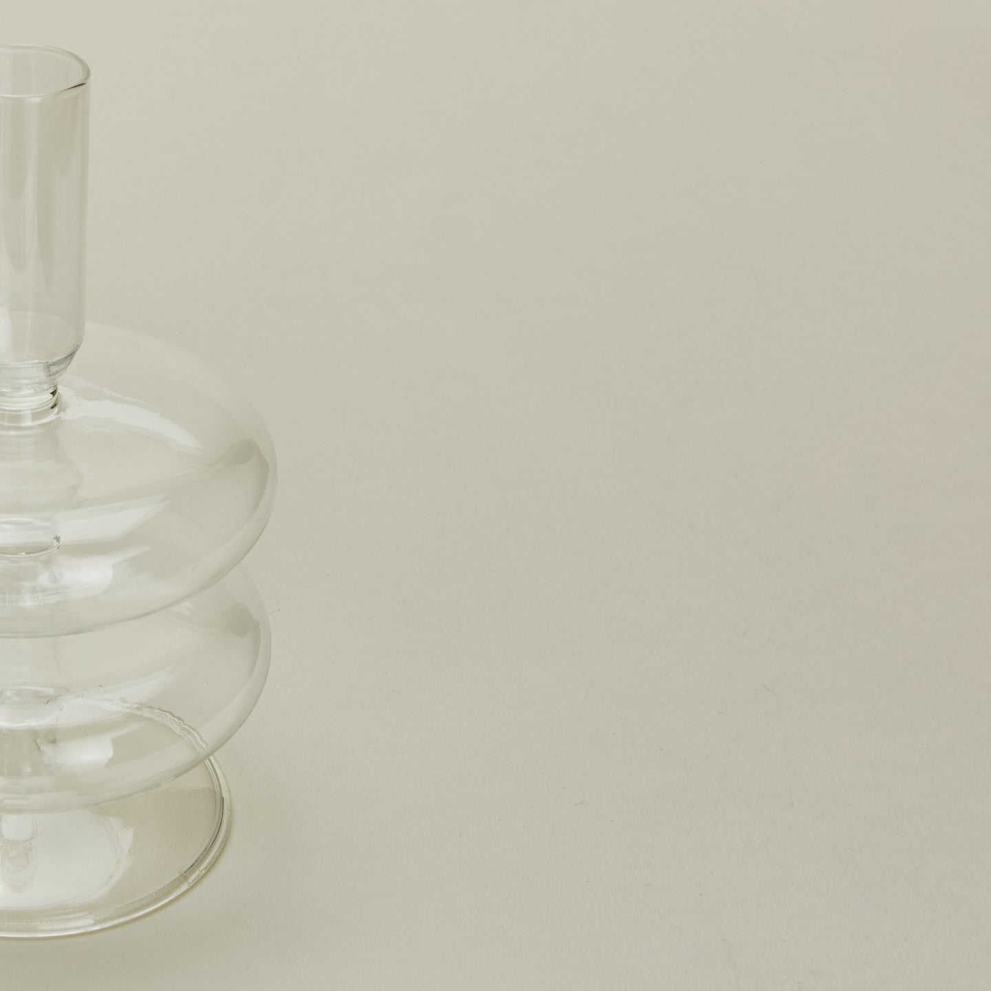Disk Candle Holder, Set of 2 - Clear
