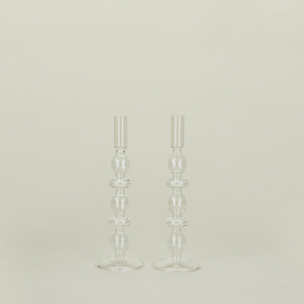 Bubble Candle Holder, Set of 2 - Clear