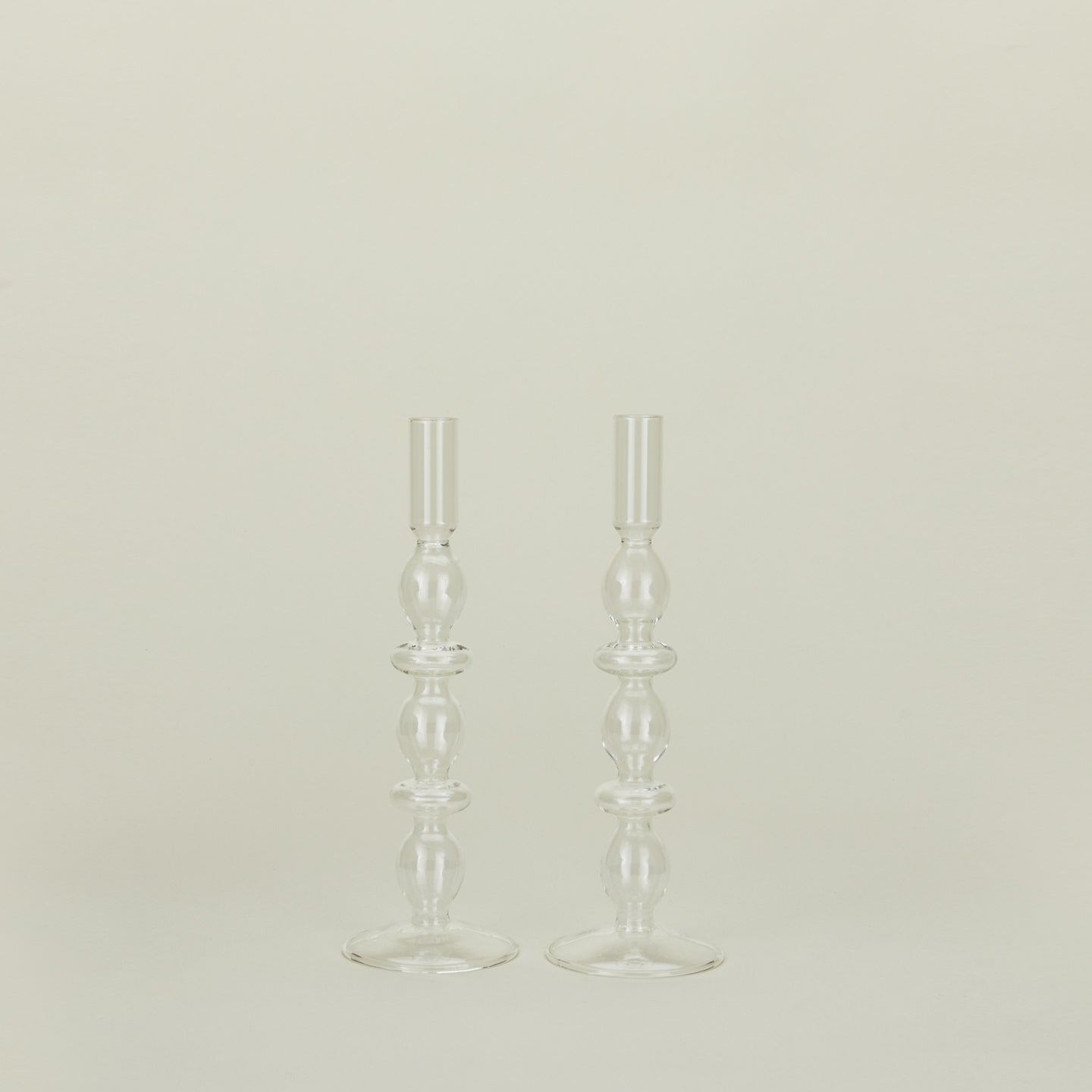 Bubble Candle Holder, Set of 2 - Clear