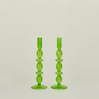 Bubble Candle Holder, Set of 2 - Green