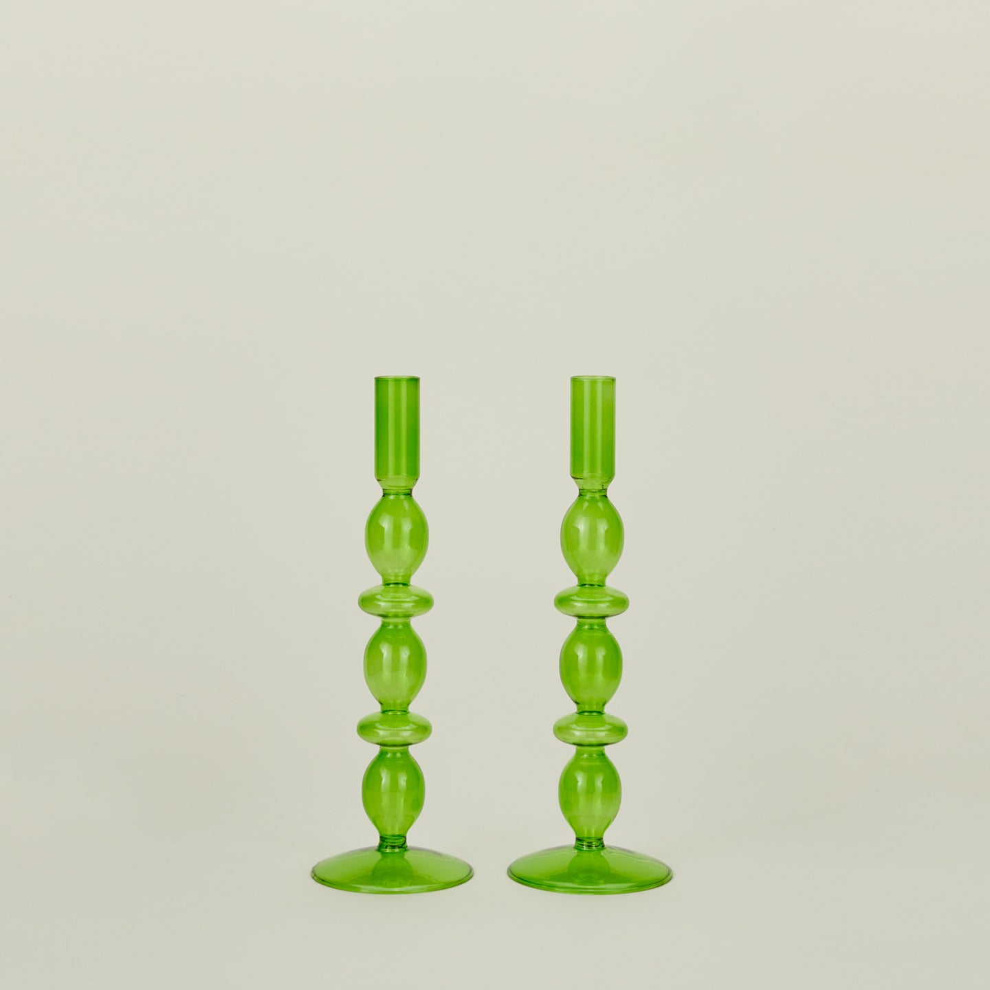 Bubble Candle Holder, Set of 2 - Green