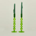 Bubble Candle Holder, Set of 2 - Green
