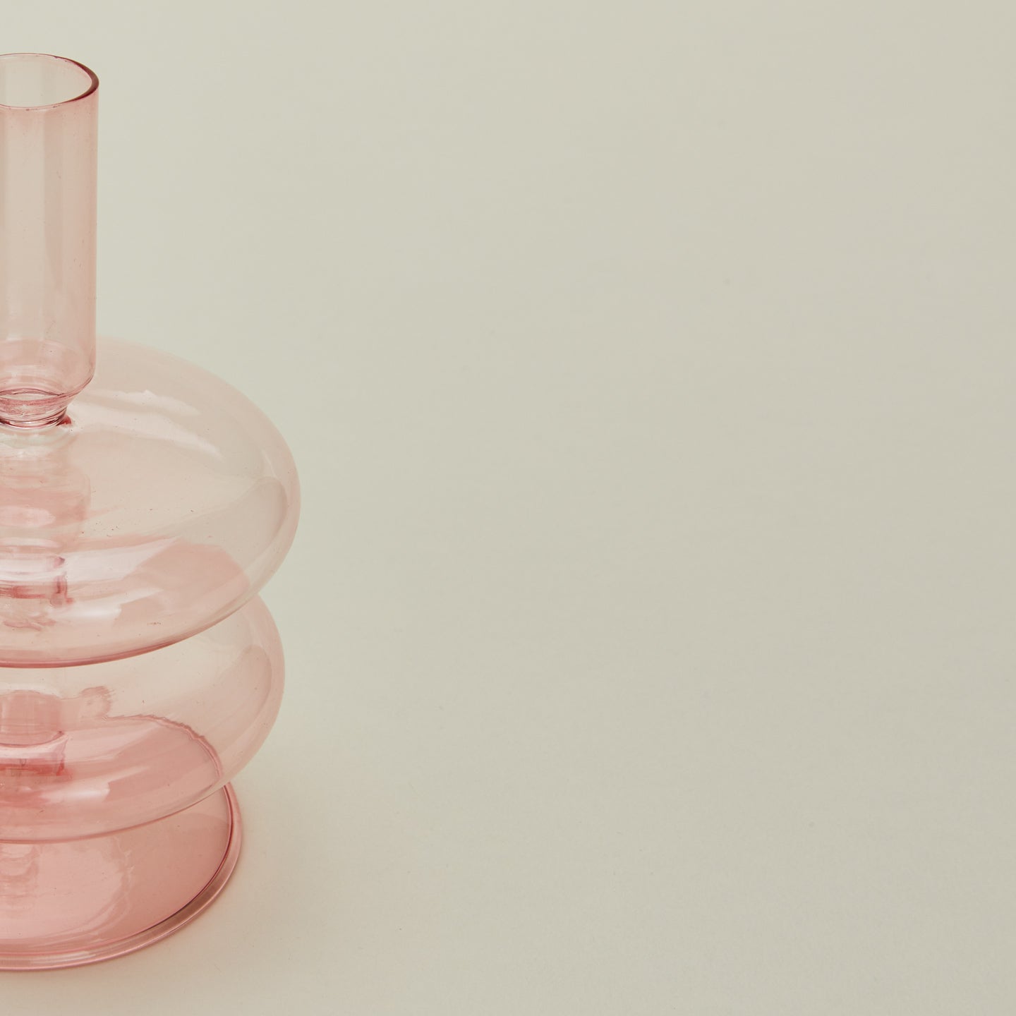 Disk Candle Holder, Set of 2 - Pink