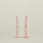 Bubble Candle Holder, Set of 2 - Pink