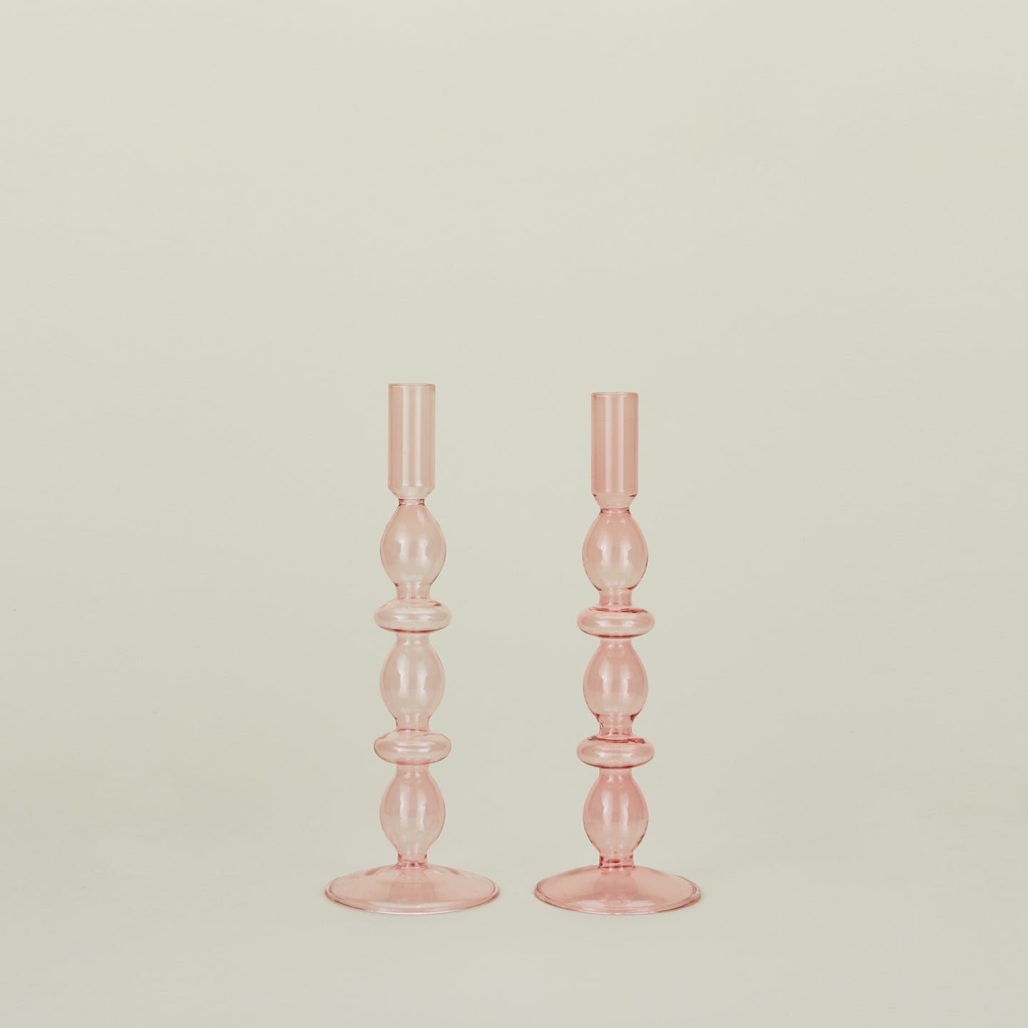 Bubble Candle Holder, Set of 2 - Pink