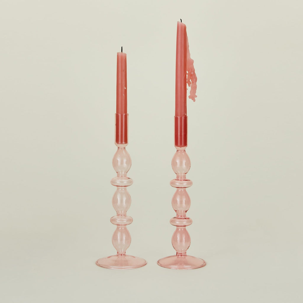 Bubble Candle Holder, Set of 2 - Pink