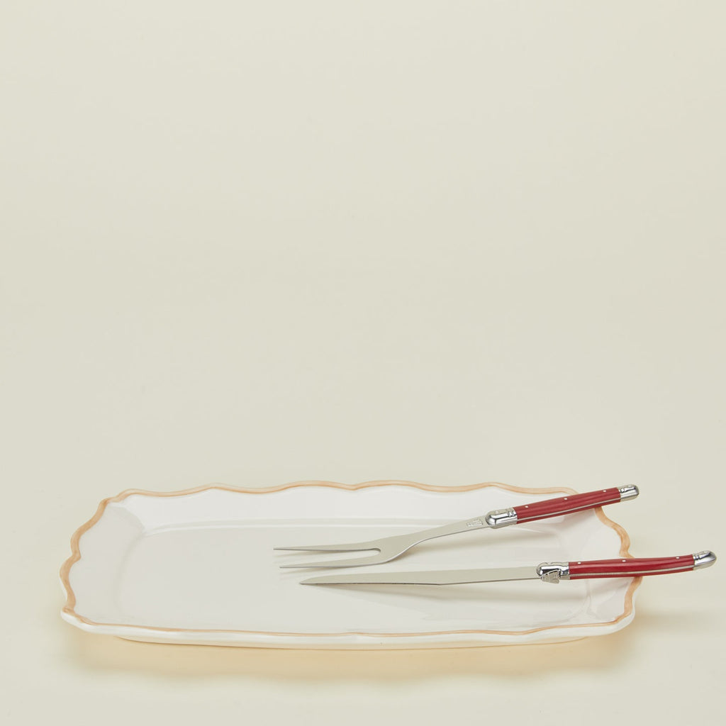 Jean Dubost Carving Set - Red