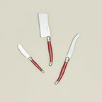 Jean Dubost Cheese Knives, Set of 3 - Red