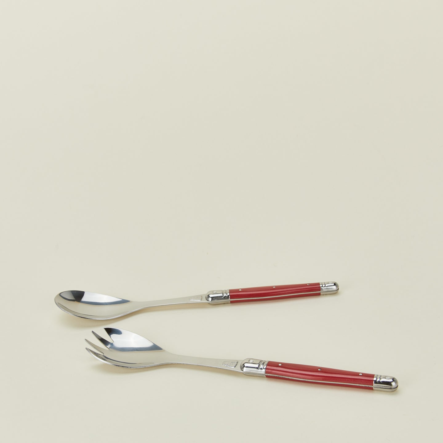 Jean Dubost Salad Servers - Red