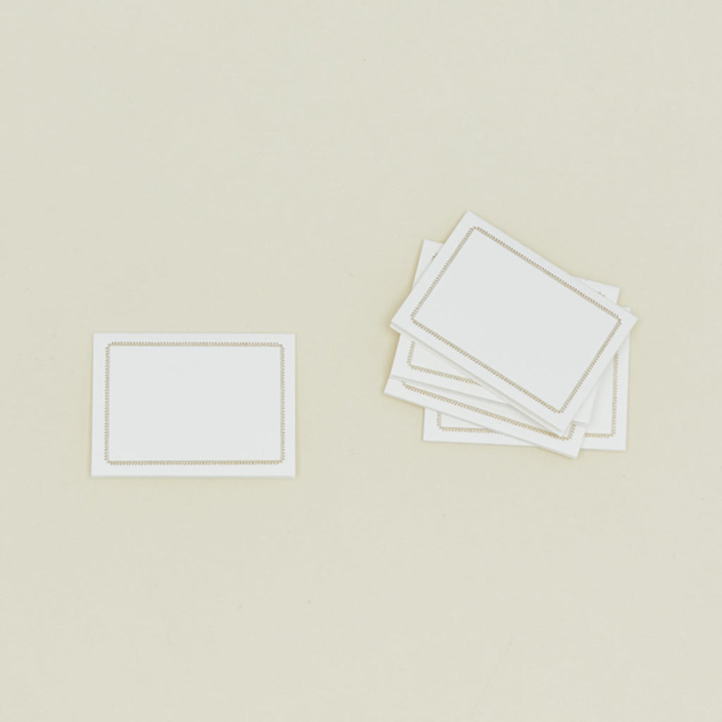 Gold Border Placecard, Set of 8