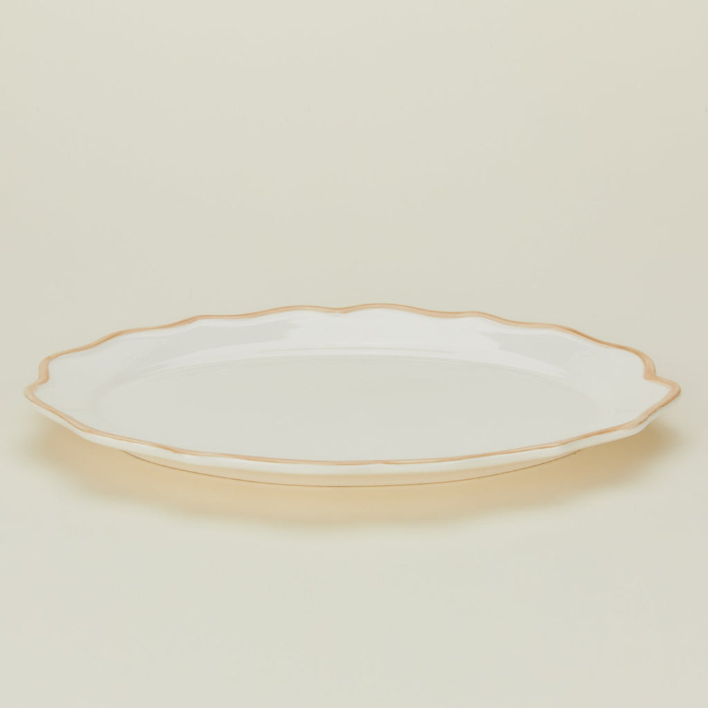 Ogee Edge Oval Platter - Latte