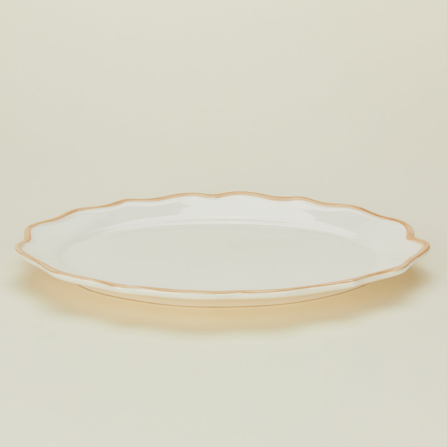 Ogee Edge Oval Platter - Latte