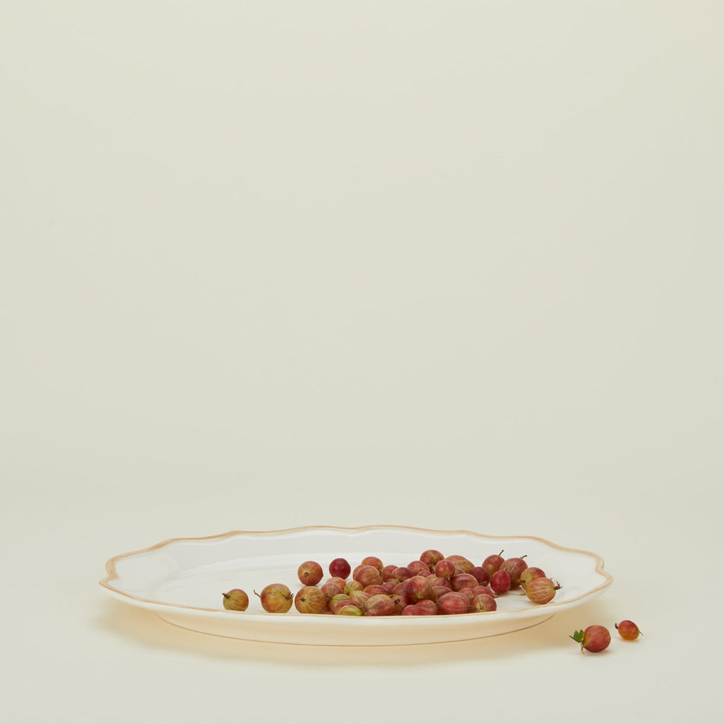 Ogee Edge Oval Platter - Latte