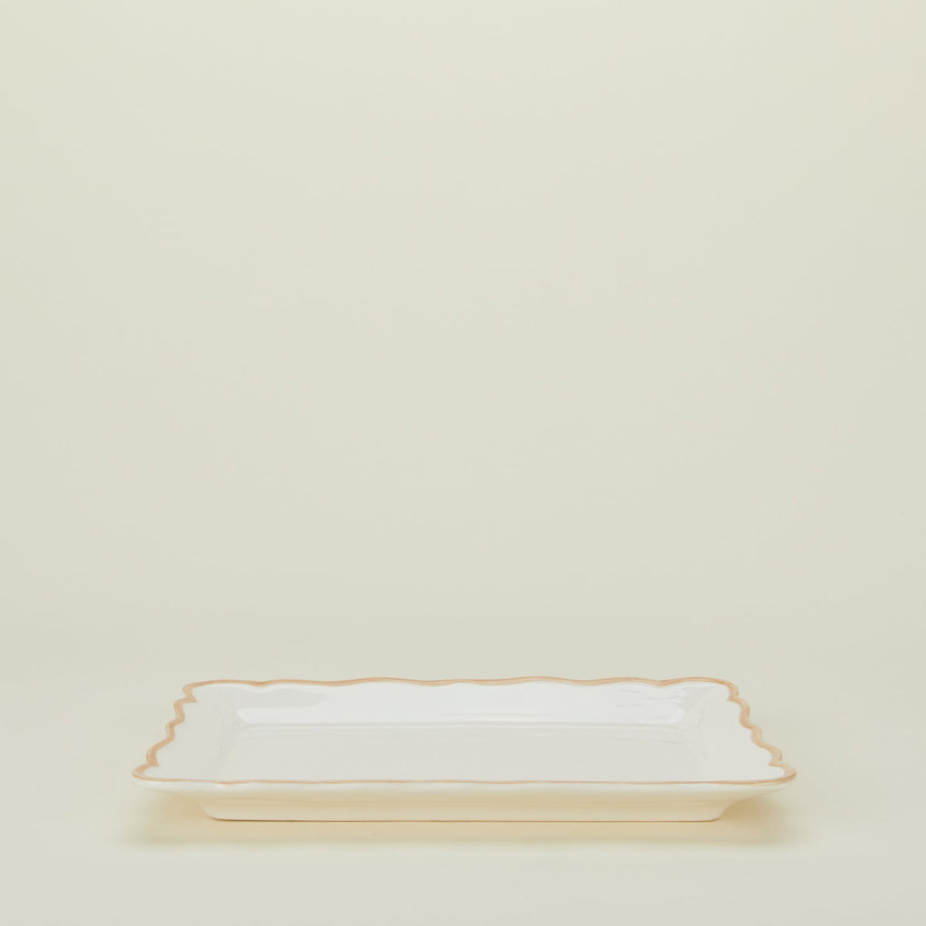 Ogee Edge Rectanglular Platter - Latte