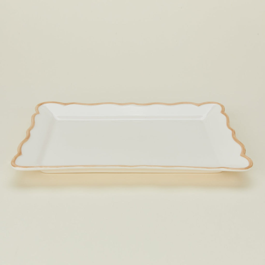 Ogee Edge Rectanglular Platter - Latte
