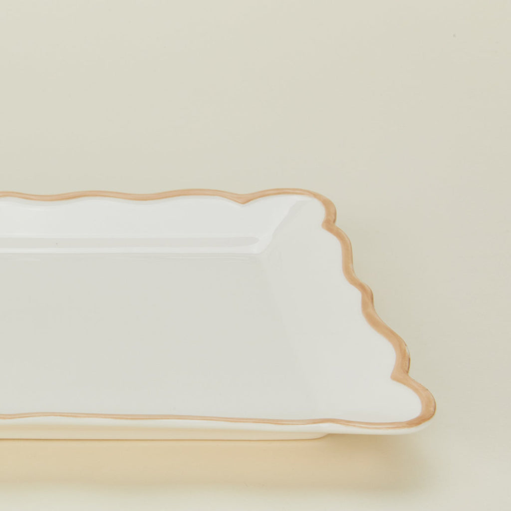 Ogee Edge Rectanglular Platter - Latte