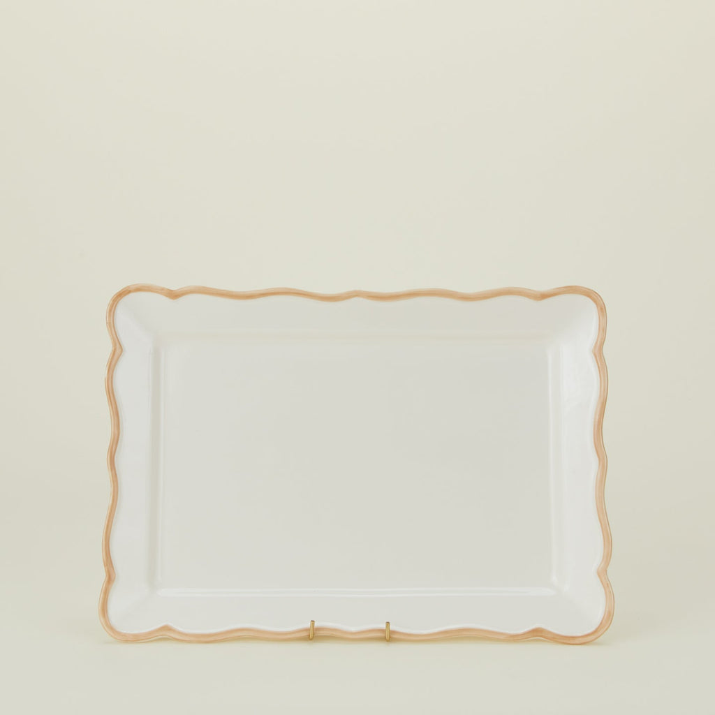 Ogee Edge Rectanglular Platter - Latte
