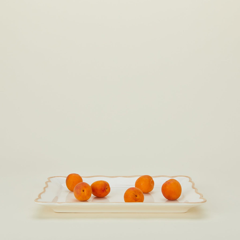 Ogee Edge Rectanglular Platter - Latte
