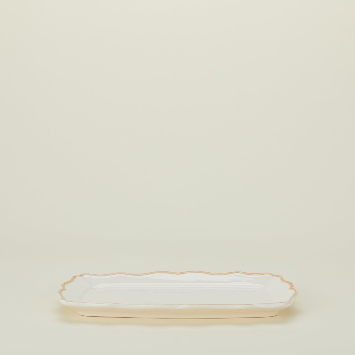 Ogee Edge Rectangular Tray - Latte