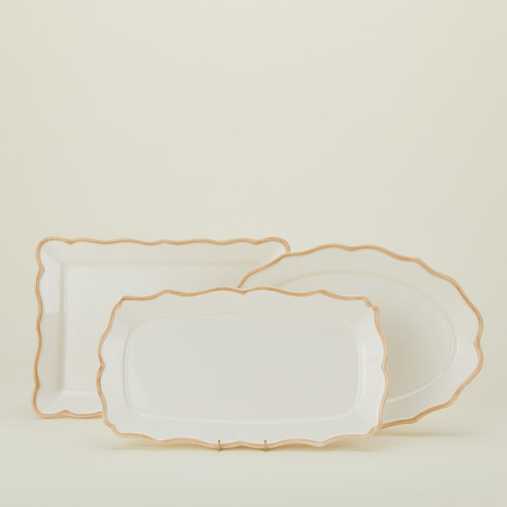Ogee Edge Rectanglular Platter - Latte