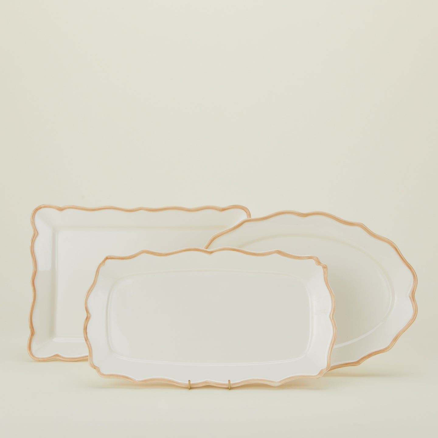 Ogee Edge Rectanglular Platter - Latte