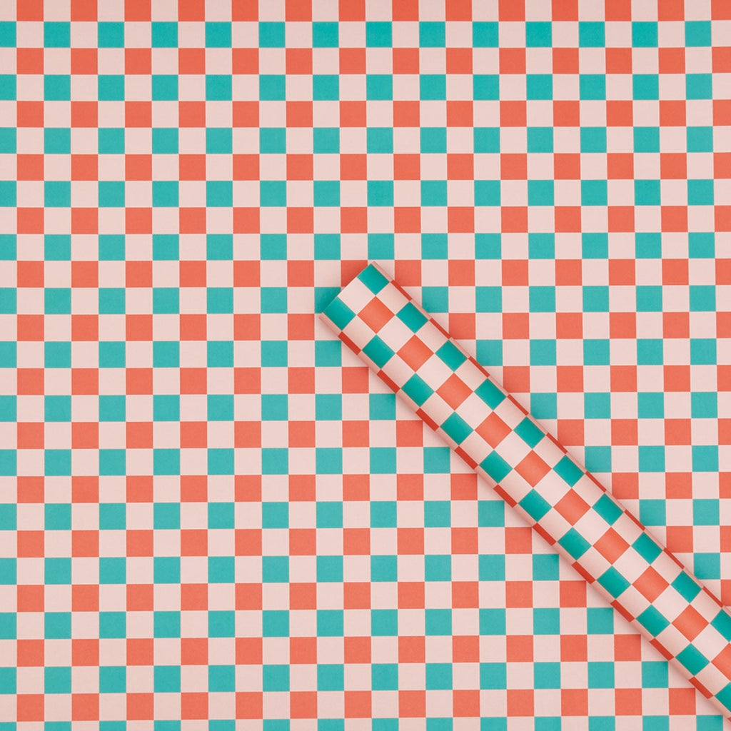 Holiday Check Wrapping Paper