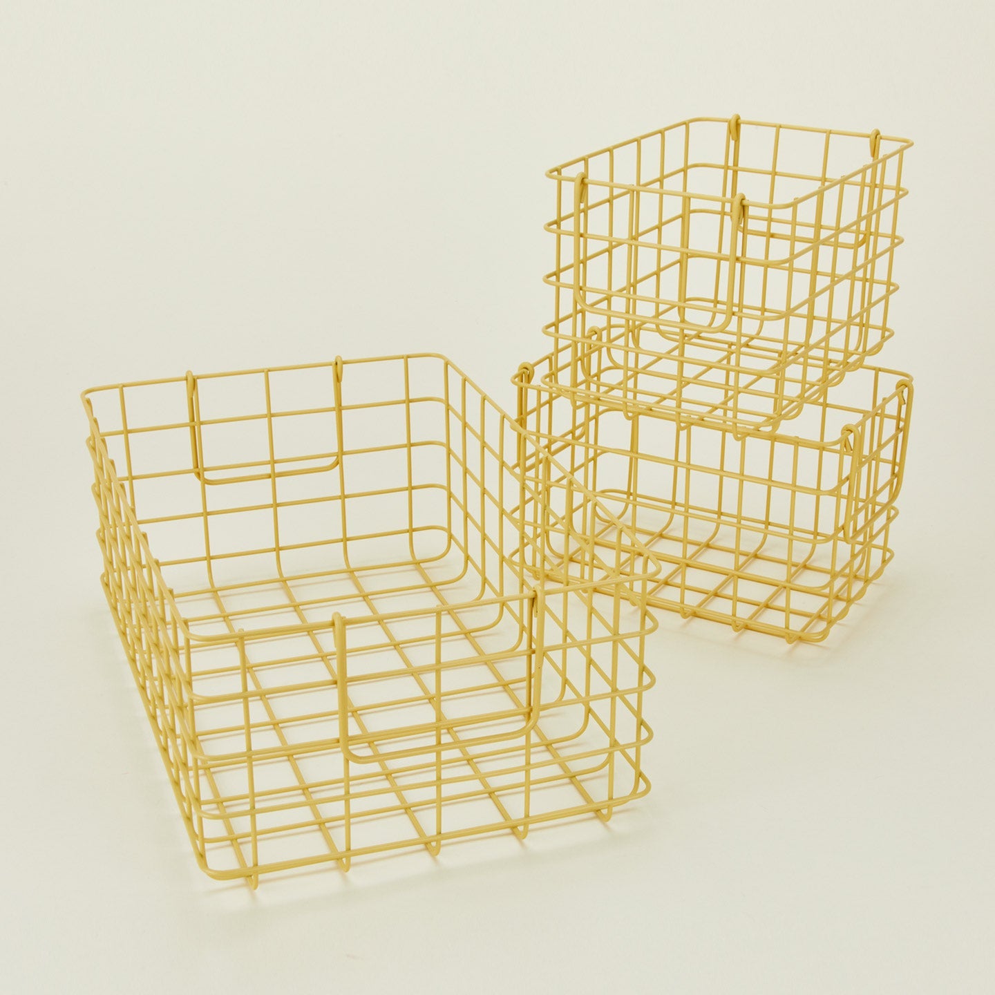 Grid Basket, Set of 3 - Butter