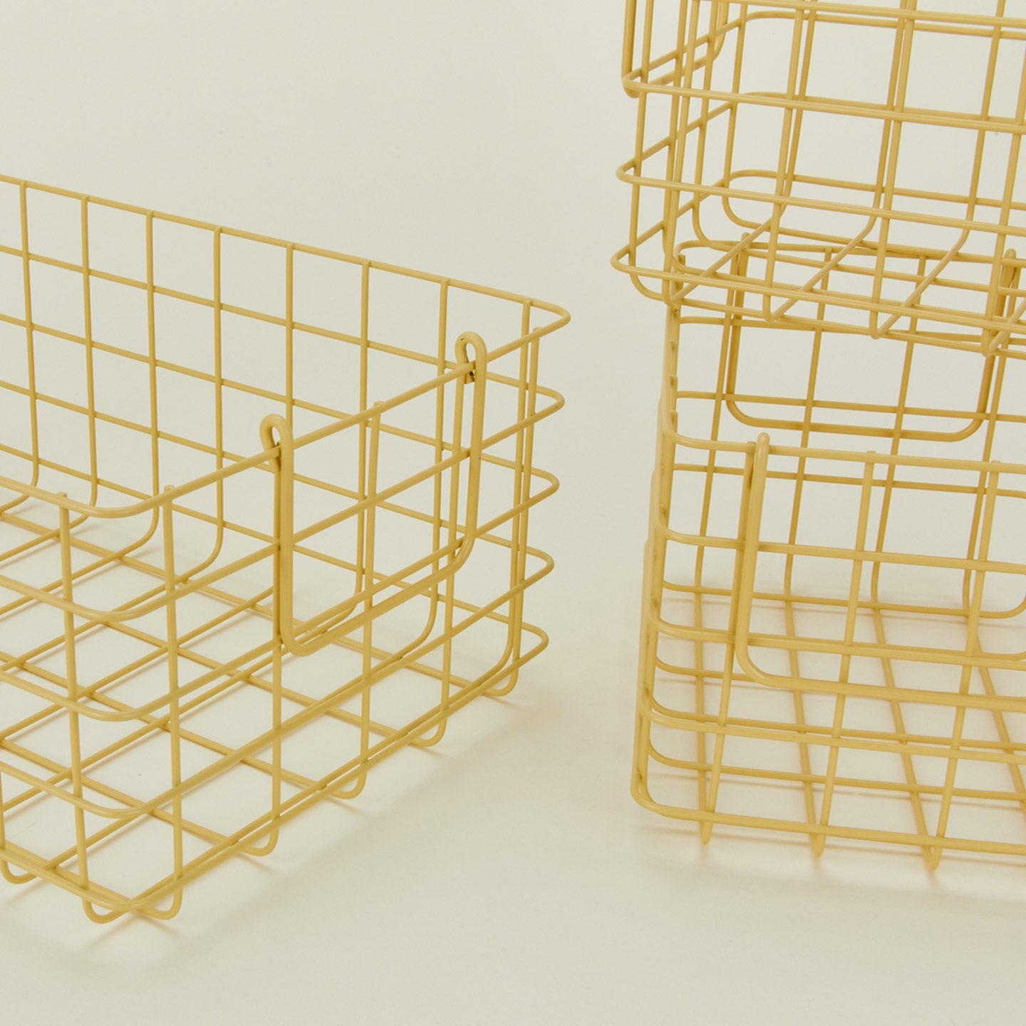 Grid Basket, Set of 3 - Butter