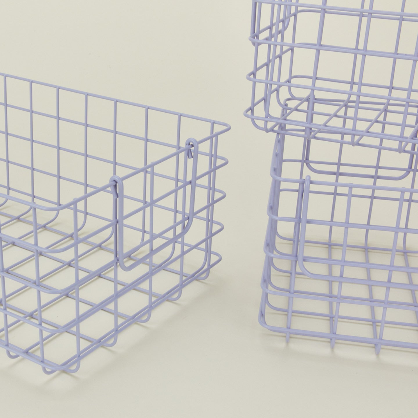 Grid Basket, Set of 3 - Lilac
