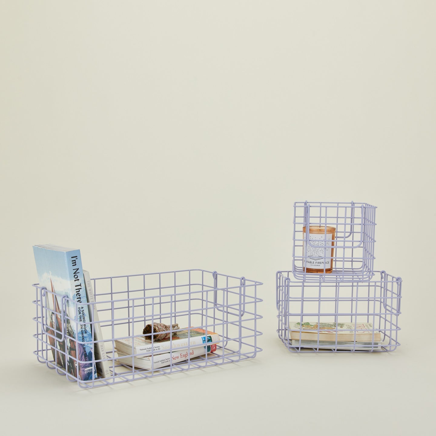 Grid Basket, Set of 3 - Lilac