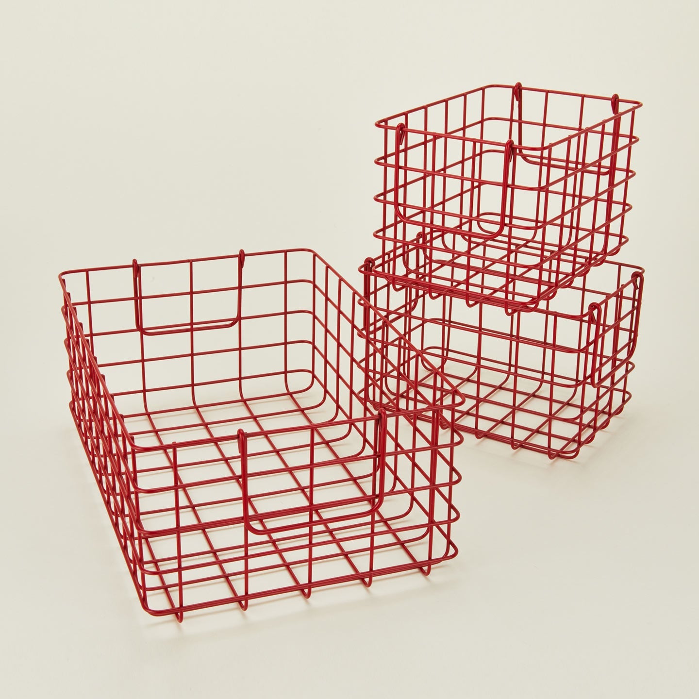 Grid Basket, Set of 3 - Poppy