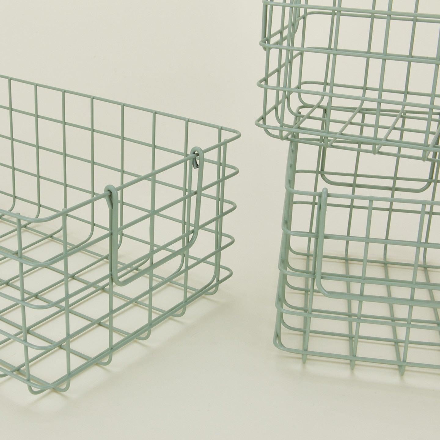 Grid Basket, Set of 3 - Sage