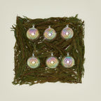 Small Glass Ornament Set - Iridescent