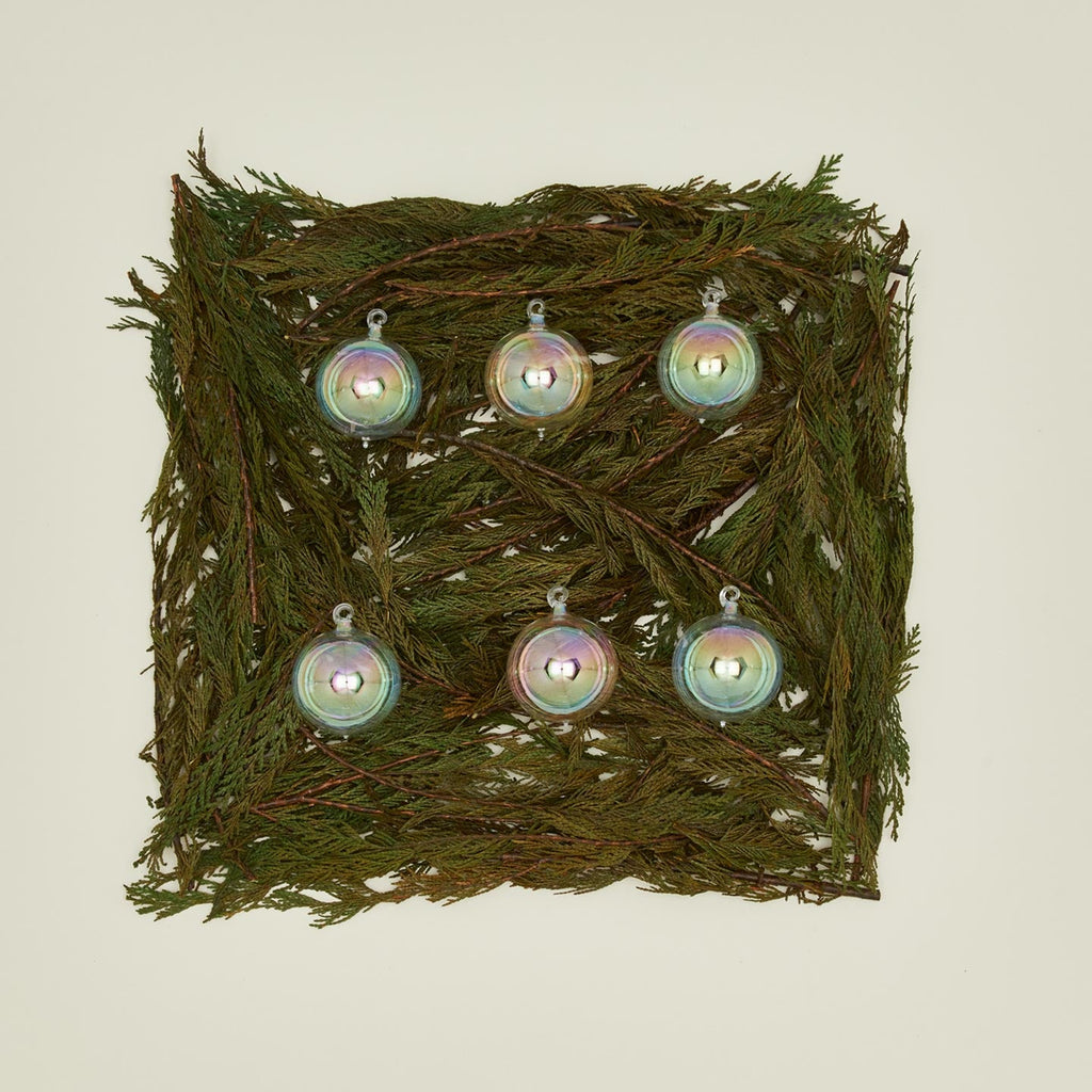 XS Glass Ornament Set - Iridescent
